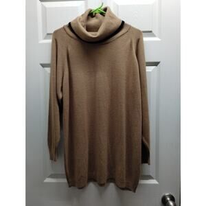 Designers Originals Vintage Womens Size Medium Brown Turtleneck Pullover Sweater